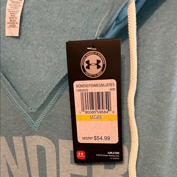 Under Armour Light Blue Pullover Hoodie - Picture 2 of 4